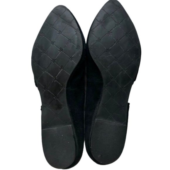 Jack Rogers Chantel D'Orsay Scalloped Suede Flats - Black - 7.5 - Picture 8 of 10